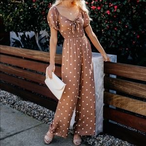 Preppy Lady Polka Dot Jumpsuit